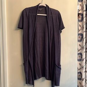 Island Company Dark Purple Linen Cardigan